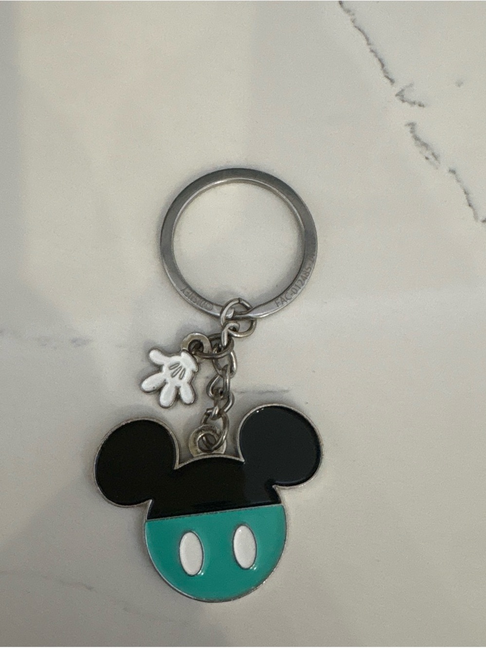 Disney Mickey Mouse Style Keychain - Black & Teal
